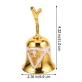 thumbnail image 2 of Nestingho Campana Manual De Cobre Decorativa Estilo Retro Con Mango Ergonómico Dorado, 2 of 6
