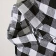 thumbnail image 5 of HCNTES Mens Button Up Shirts Long Sleeve Casual Button Down Vintage Soft Plaid Mens Flannel Shirt with Pocket(X01-White,3XL), 5 of 7