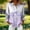Purple, variant on QUNYINEY Button Down Cardigans for Women Floral with Collar Long Sleeve Tops Loose Fit Women Blouses