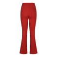 thumbnail image 4 of Blmnix Fasion Pants for women Slim Straight Red Pocket Solid Business Dressy Flat Front Womens Pants Trendy, 4 of 5