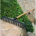 thumbnail image 3 of Garden Rake For Hand Rake Lawns Metal 14 Teeth Dead Leaves Loose Soil Garden Tool For Farm Gardening, 3 of 5