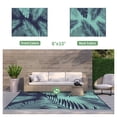 thumbnail image 2 of DEORAB Outdoor Rug 8'x10' Waterproof Reversible Patio Rug Portable Plastic Straw Outside Carprt for Beach Garden RV Camping Porch Deck Backyard, Navyblue & Jadegreen, 2 of 9