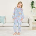 thumbnail image 5 of Fluffy Pajamas Set Fuzzy Winter Warm Pj Sets Pullover Tops and Long Pants Pastel-colored Bows and Spider Webs Small, 5 of 8