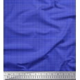 thumbnail image 1 of Soimoi Blue Rayon Fabric Geometric Check Print Fabric by Yard 56 Inch Wide, 1 of 3