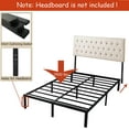 thumbnail image 3 of Eavesince 18 inches Cal-king Size Metal Bed Frames,No Box Spring Needed,Cal-king Platform Metal Bed Frame for Adult, 3 of 5