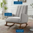 thumbnail image 6 of Modway Sway Performance Velvet Rocking Chair in Light Gray, 6 of 7