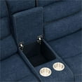 thumbnail image 6 of E-Motion Furniture Fabric Power Back Recliner Loveseat w/Console in Navy Blue, 6 of 7