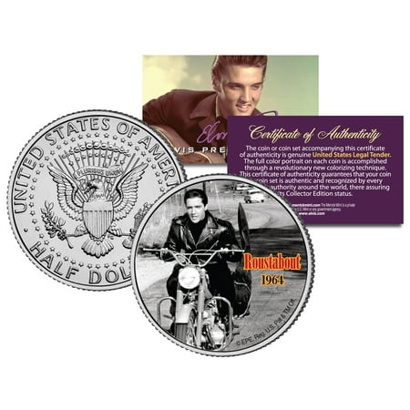 - ELVIS PRESLEY - MOVIE * Roustabout * JFK Kennedy Half Dollar US Coin *LICENSED*