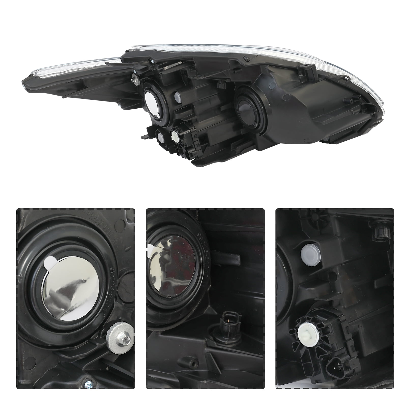 Sennachine Pair 2010-2011 Toyota Prius Projector Headlights Halogen Headlamps Left & Right