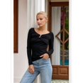 thumbnail image 6 of Women Long Sleeve Shirt Going Out Tops Casual Summer Outfits Black L, 6 of 8