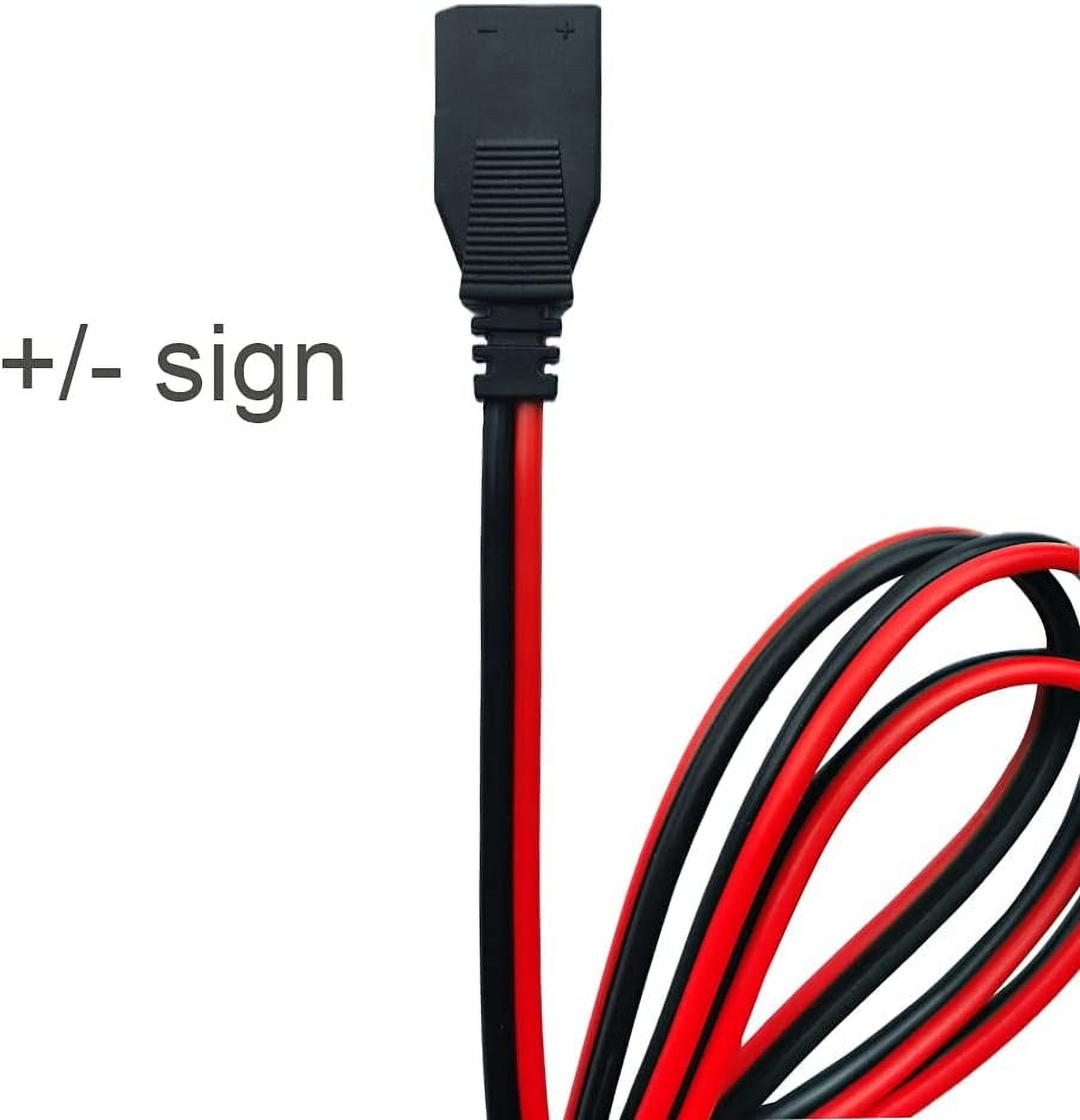 CB Power Cord 3 Pin Plug Cable-12V Cigarette Lighter Plug Heavy Duty 16  Gauge with 3 Pin Socket for CB Ham Radios (2 Cigarette Lighter Plug)