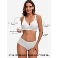 thumbnail image 4 of MANIFIQUE Jelly Bras for Women Deep V Bras No Underwire Scalloped Push Up Wireless Bralettes Seamless Soft Comfort Everyday Tshirt Bra, 4 of 6