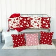 thumbnail image 6 of Valentine''s Day Pillow Covers 16x16 Inch Set of 2 Red Hearts Decor White Throw Pillow Covers Valentine''s Day Cushion Case Decoration for Sofa Couch, 6 of 6