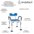 thumbnail image 4 of Andafacil Silla para Baño Extra Resistente Andafacil Silla de baño, 4 of 8