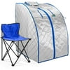 Durasage Infrared Heated Personal Sauna with Heating Foot Pad and Chair, Infrared Heating