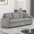thumbnail image 3 of Furniture of America Chatell Fabric Cup Holders Sleeper Sofa Sectional in Gray, 3 of 8