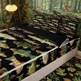 thumbnail image 3 of Meiyoeat Retro Fish Print Zipper Full Size Comforter Sets with Fitted Sheet and 2 Pillowcases, Rustic Farmhouse Fishing Theme Zipper Bedding Set,4pcs,Black Reversible, 3 of 6