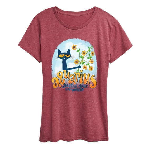 Pete The Cat - Aquarius  - Women's Short Sleeve Graphic T-Shirt