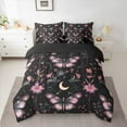 thumbnail image 2 of Homewish Boho Butterfly Bedding Comforter Set 7 Pieces, Chic Flower Floral Full Bedding Set, Hippie Moon Print Fitted Sheet Flat Sheet, Breathable Home Decor, 2 of 8