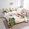 thumbnail image 4 of Manfei Retro Christmas Snowman 7-Piece Bedding Comforter Set, Winter Snowflake Xmas Tree King Bedding Sets, Teens Boys Girls Kids Reversible Bed Sheets, Lightweight Room Decor, 4 of 8