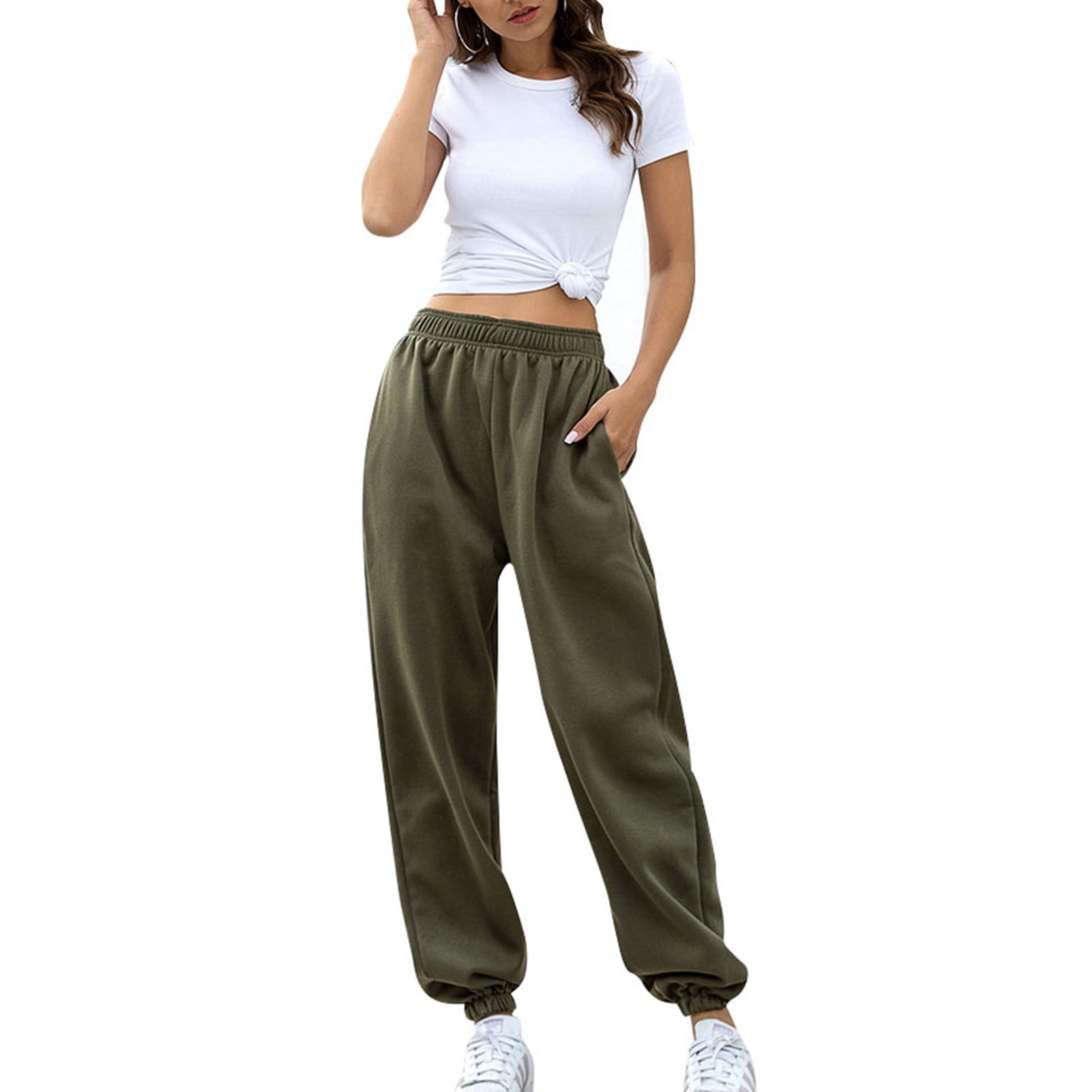 Pantalones Bootcut Mujer Cintura Alta Elástica - Cómodos Para Deporte Y Casual, Con Cordón Ajustable