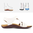 thumbnail image 5 of Pennysue Women's Arch Support Sandals White Orthopedic Walking Sandals 10M, 5 of 6