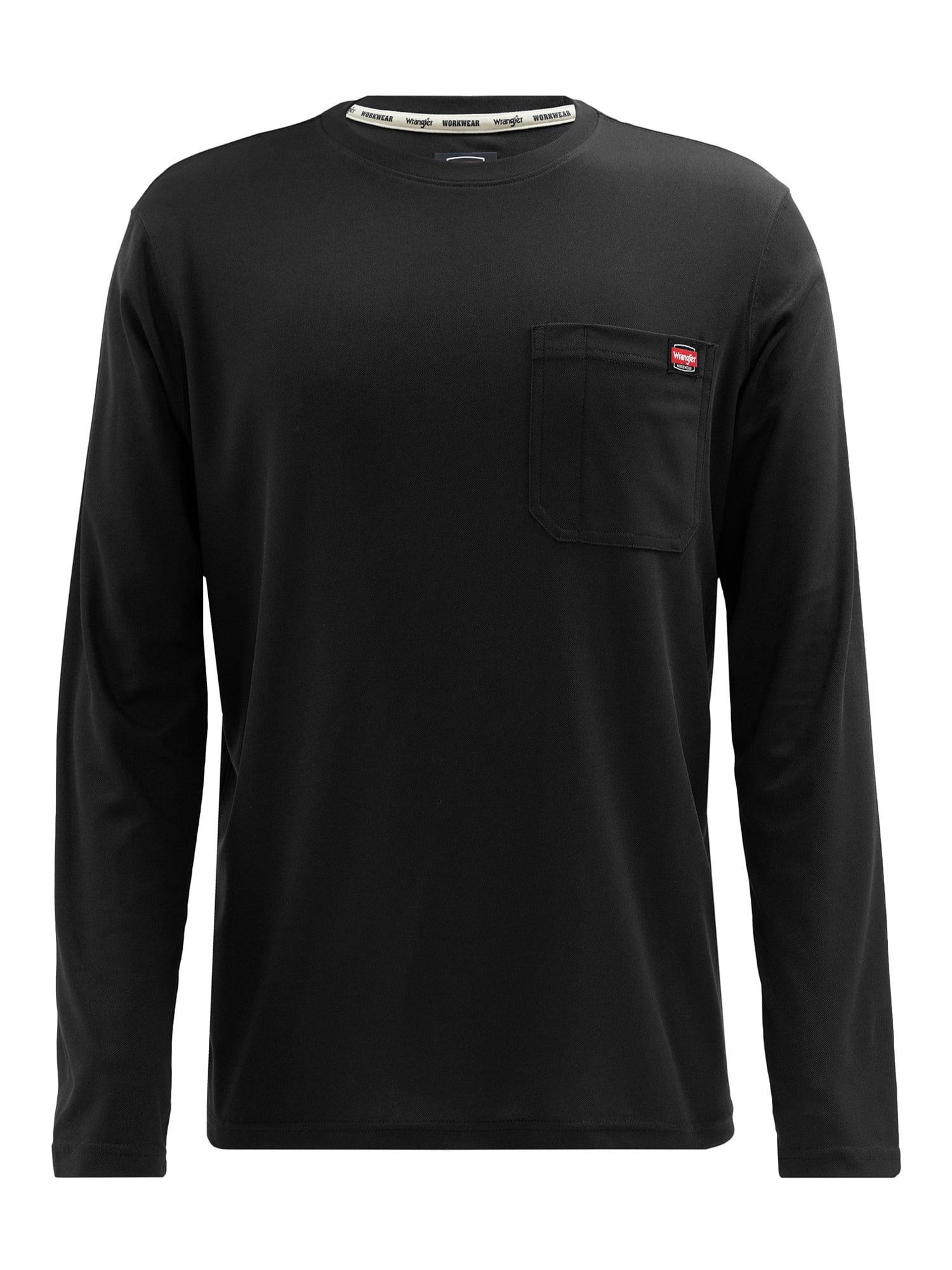 Wrangler Workwear Men's Long Sleeve Performance Work Pocket T-Shirt, Size S-3XL (Men's and Big Men's)