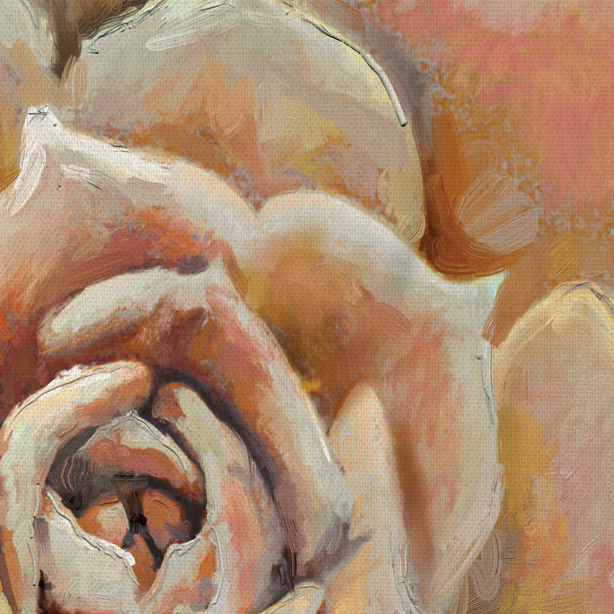 Masterpiece Art Gallery Desert Bloom Orange Succulent by Studio Arts Canvas Art Print 24" x 36"