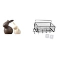 thumbnail image 1 of Juego de estatuas de cerámica, cesta de almacenamiento colgante, organizador de pared, estantes, material de hierro, adecuado para el hogar, la oficin, 1 of 8