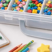 Hawk 8.75 X 5 X 2 Clear Plastic Craft Box With 22 Storage Sections - Tj8798-clear