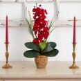 thumbnail image 2 of Nearly Natural Phalaenopsis Orchid Silk Arrangement in Ceramic Vase, 2 of 3