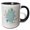 Black/White, variant on 3drose, Image of Happy Passover in Hebrew on Blue with Flowers, 15oz Mug