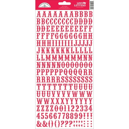 Doodlebug Designs Cardstock Alphabet Stickers - Love Letters Cardstock Alphabet Stickers-Ladybug
