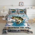 thumbnail image 2 of Manfei Big Bass Fish Bedding Comforter Set 2pcs for Female Men,Rustic Cabin Twin Comforter Sets Microfiber,Fishing Hunting Breathable Bedding Set,Microfiber Bedroom Decor, 2 of 8