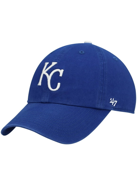 Youth '47 Royal Kansas City Royals Team Logo Clean Up Adjustable Hat - OSFA