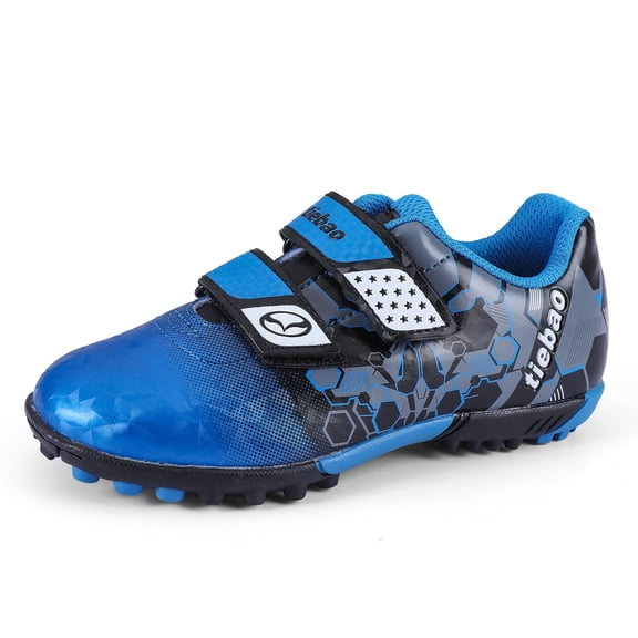 Soccer Cleats Outdoor Kids Atheletic Turf Football Shoes Toddlers Boys Girls Blue/Black