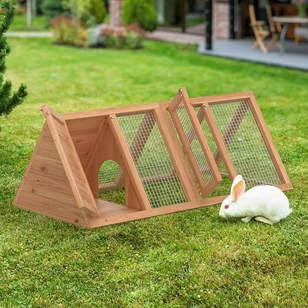 Outdoor Chicken Coop Wooden Rabbit House Hutch For Garden Backyard,Small