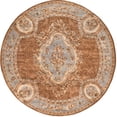 thumbnail image 2 of Safavieh Empire Dalia Oriental Wool Area Rug, Blue/Brown, 8' x 8' Round, 2 of 9
