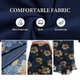 thumbnail image 6 of Asklazy Women’s Chiffon A-Line Maxi Skirt High Waisted Flowy Long Skirt Elastic Waist Business Casual Elegant Skirt for Work Office Daily Wear Summer,Navy Blue Peony,L, 6 of 10