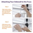 thumbnail image 4 of Impact Canopy 10 Foot Canopy Tent Wall Set ONLY, 1 Solid Sidewall and 1 Middle Zipper Sidewall, White, 4 of 4