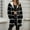 Black, variant on Women Base Zip up Fleece Hoodie Jacket, Stripe Color Block Tops with Pockets, Gradien Thermal Fuzzy Outerwear