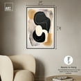 thumbnail image 5 of Milk Butterscotch And Dark Chocolate Brown Earthy Abstract Canvas Wall Art by Art Remedy, Black Floater Frame, 24"x36", 5 of 7