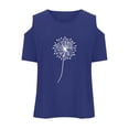 thumbnail image 5 of RTKFRFLM Girls Cold Shoulder Print T-Shirt for Ages 3-12 Years Kids Short Sleeve Open Shoulder Graphic Tee Top Trendy Summer Cotton Shirt Fashionable Cut-Out Shoulder Daily Playwear, 5 of 6