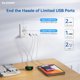 thumbnail image 2 of Enchufes de pared USB ELEGRP de 15 A con 3 puertos USB y 2 puertos USB C, paquete de 2, 2 of 6