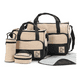 thumbnail image 1 of Set 5 Bolsas Pañaleras Cambiador Bebe Negro Malubero Incluye organizador, 1 of 2