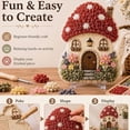 thumbnail image 3 of Whimsical Village 3D Fabric Poke Art Kit, Cottage Craft No Sew Press Technique Simple Illustrated Guide Fantasy Styles Relaxing Creative Hobby, 3 of 6
