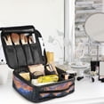 thumbnail image 5 of FORMRS Travel Makeup Bag Large Capacity Train Case Cosmetic Organizer with Adjustable Dividers, Mountains and Forests, 5 of 8