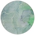 thumbnail image 2 of 8' Round Teal Round Abstract Washable Non Skid Indoor Outdoor Area Rug, 2 of 3