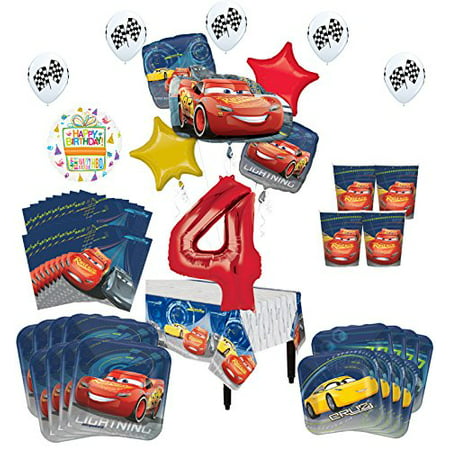 Disney Cars  4th Birthday  Party  Supplies  8 Guest Kit and 