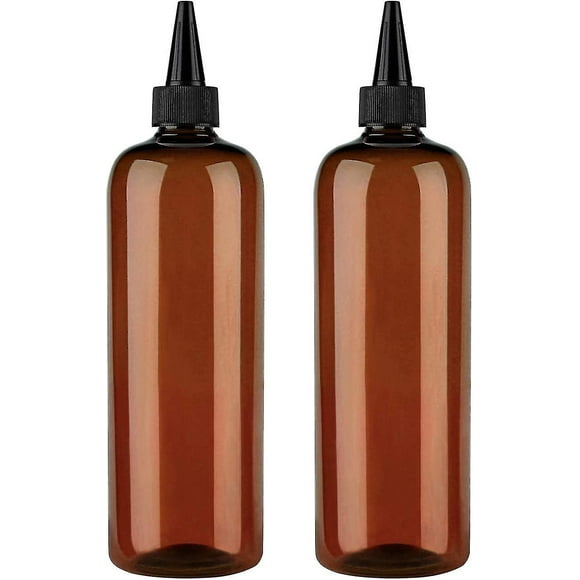 Amber Squeeze Bottle , Hair Color Bottle Applicator Bottle 16 Ounce